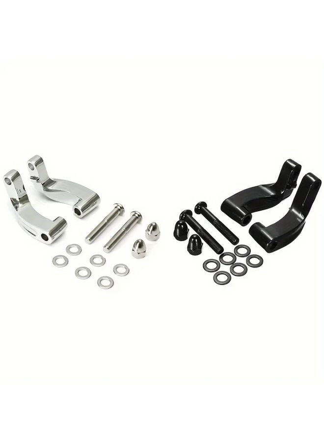 Chrome Motorcycle Mirror Mount Adapter Kit For Harley Davidson 2006 2017 Heritage Super Glide - Image 4